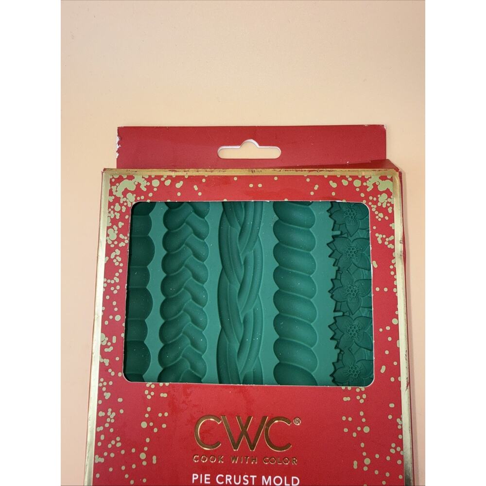 CWC Cook With Color silicone decorative pie crust mold -Green - Picture 2 of 4